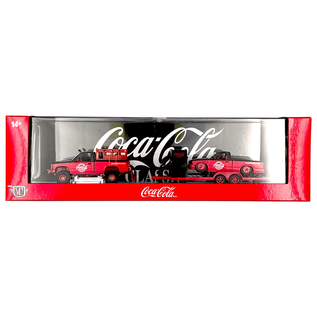 M2 Machines - 1998 GMC Sierra 1500 4x4 &amp; 1995 GMC S15 Sonoma - 2026 Auto-Haulers Coca-Cola Series *Chase*