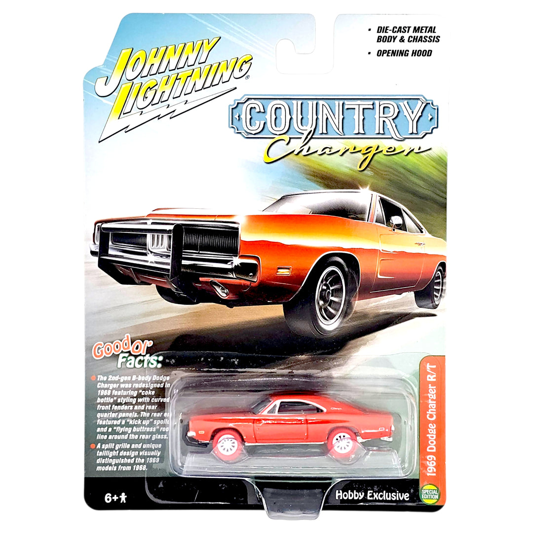 Johnny Lightning - 1969 Dodge Charger R/T - 2021 Country Charger Series *White Lightning Chase*