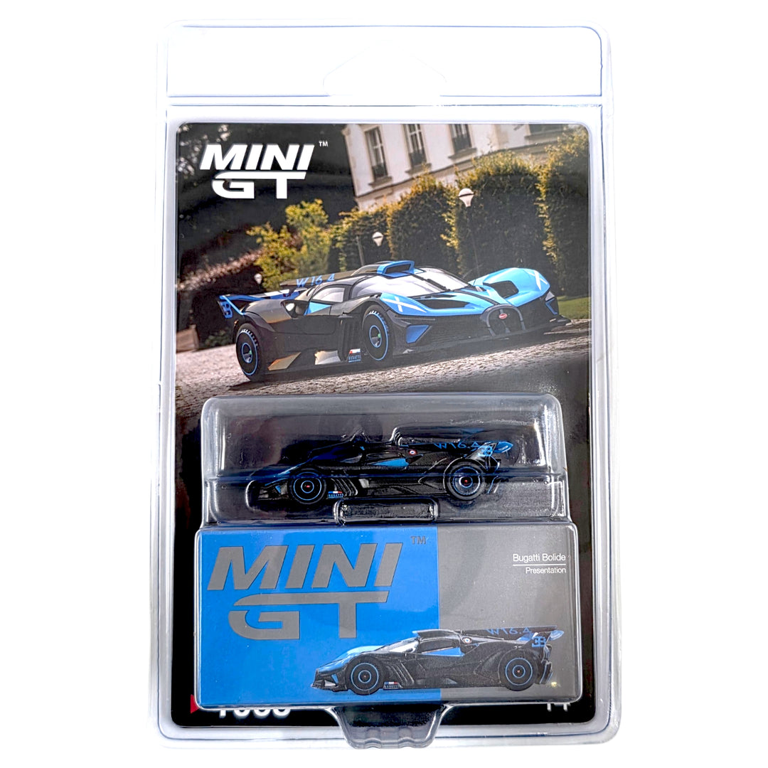 Mini GT - Bugatti Bolide Presentation – Black Blue – Mijo Exclusives