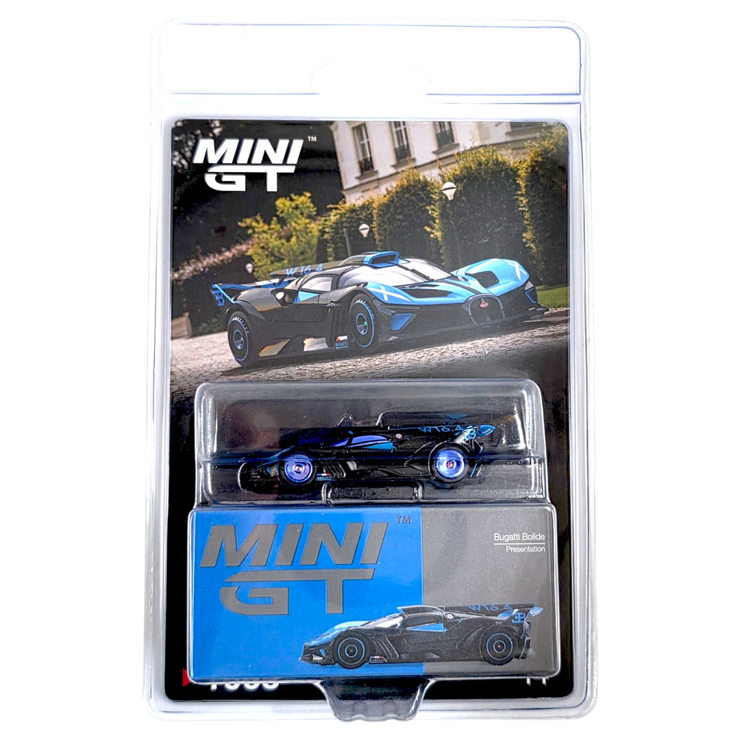 Mini GT - Bugatti Bolide Presentation – Black Blue – Mijo Exclusives *Chase*