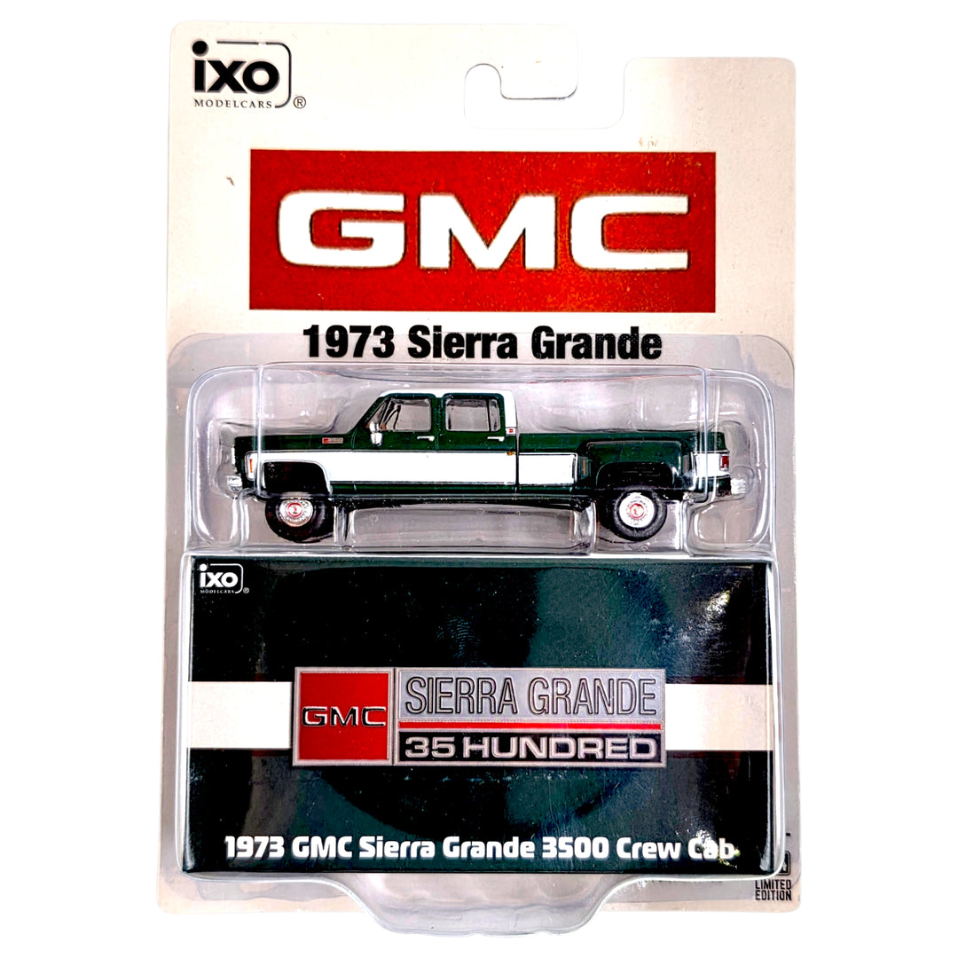 IXO Models - 1973 GMC Sierra Grande 3500 Crew Cab Dually - Green &amp; White
