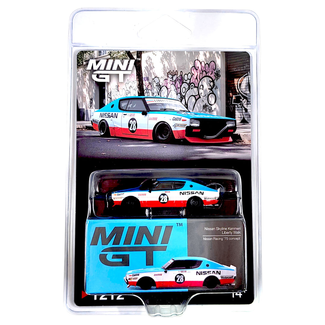 Mini GT - Nissan Skyline Kenmeri Liberty Walk - Nissan Racing ’75 Concept