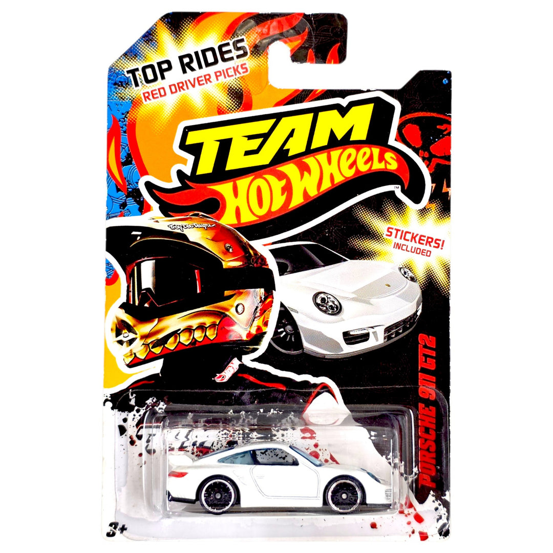 Hot Wheels - Porsche 911 GT2 w/ Stickers - 2011 *Rare Card Variation*