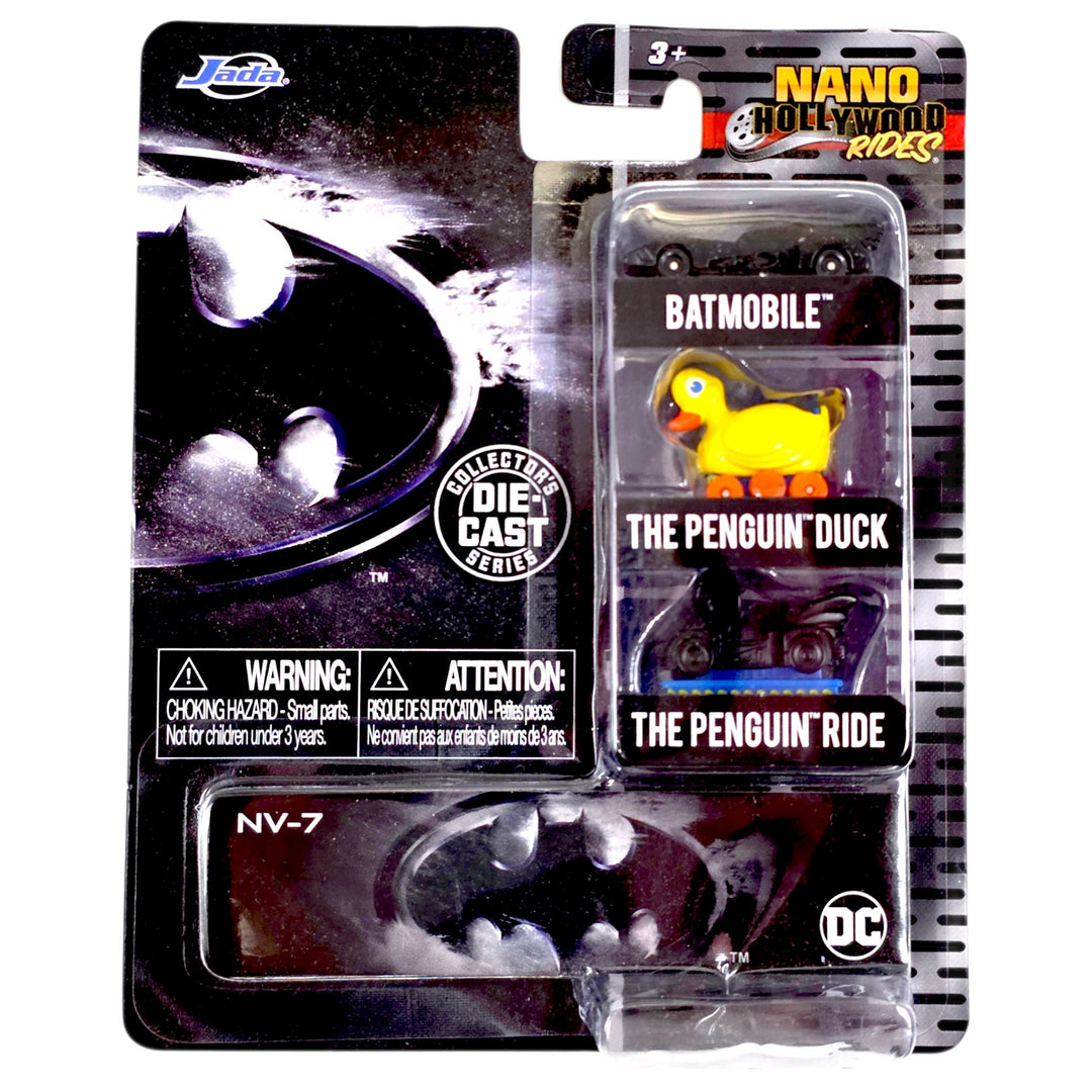 Jada Toys - Batmobile, The Penguin Duck &amp; The Penguin Ride - 2021 Nano Hollywood Rides Series