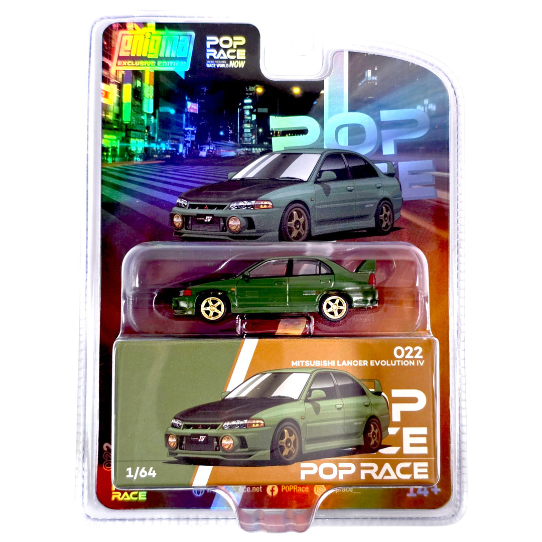 Pop Race - Mitsubishi Lancer Evolution IV - Green *Enigma Exclusive Edition - Chase*