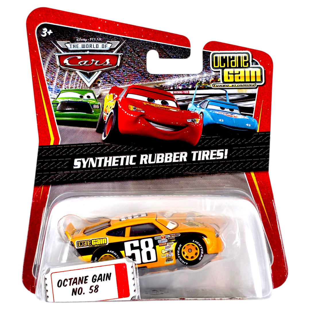 Disney Pixar - Octane Gain No. 58 - 2009 Cars Synthetic Rubber Tires ! Series *Kmart Exclusive*