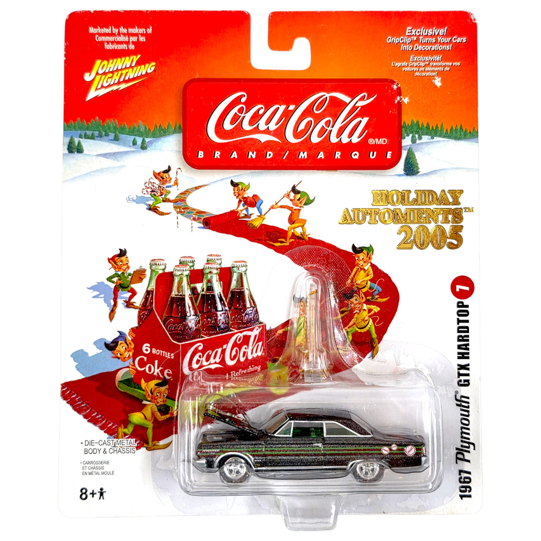Johnny Lightning - 1967 Plymouth GTX Hardtop - 2005 Coca-Cola Holiday Automents Series