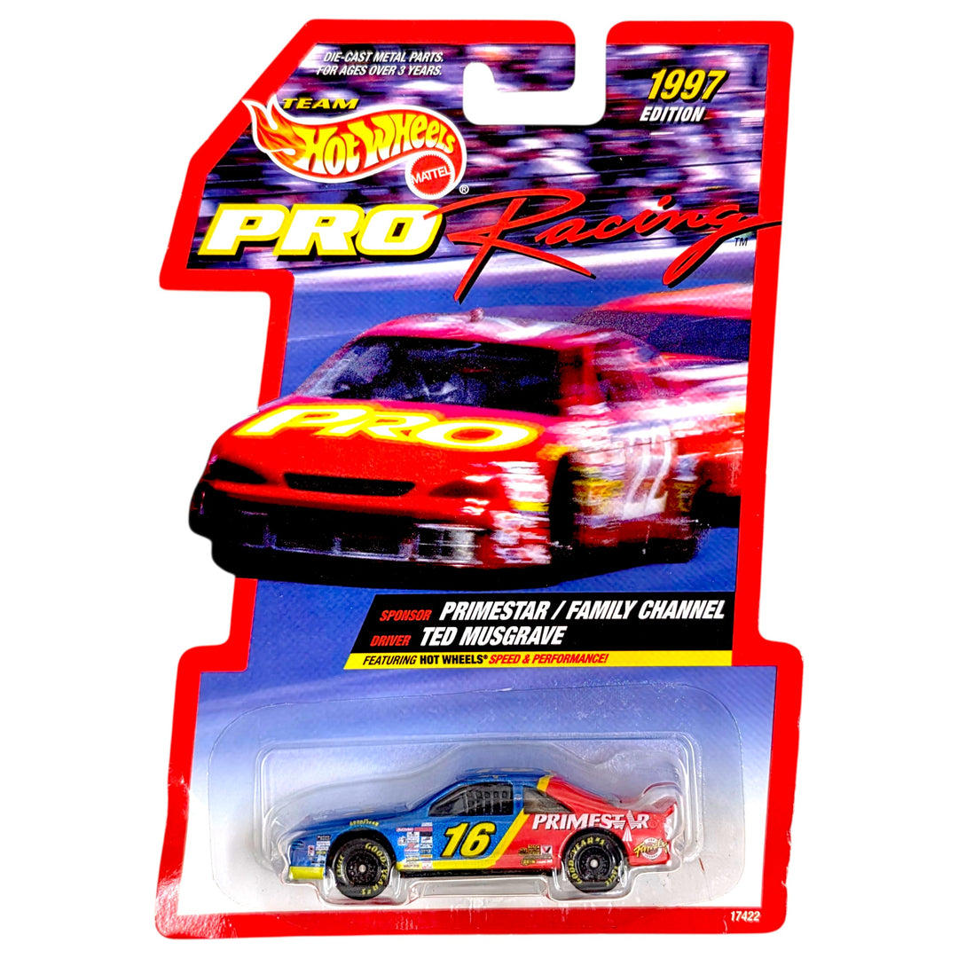 Hot Wheels - Ted Musgrave Ford Thunderbird Stock Car - 1997 Pro Racing Team Hot Wheels Series