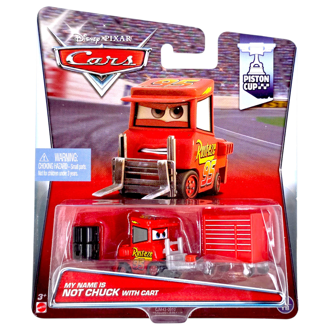 Disney Pixar - My Name is Not Chuck with Cart - 2014 Cars Piston Cup Series