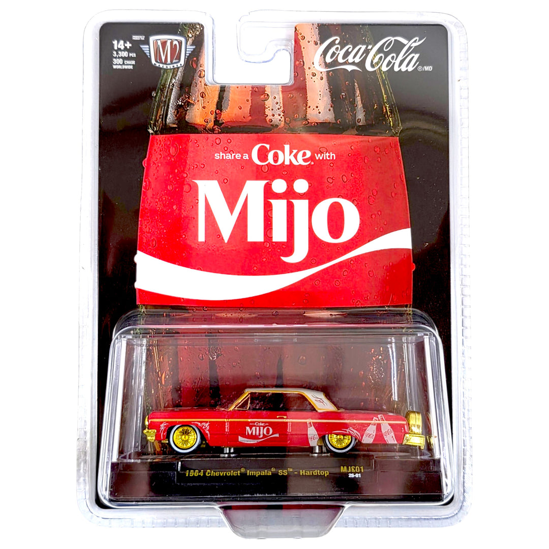 M2 Machines - ”Share A Coke with Mijo” 1964 Chevrolet Impala SS Lowriders – Special Edition – MiJo Exclusives *Chase*