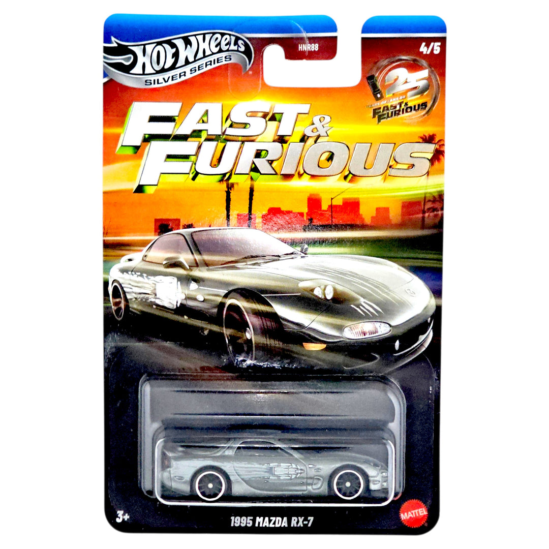 Hot Wheels - 1995 Mazda RX-7 - 2026 Fast &amp; Furious Silver Anniversary Series