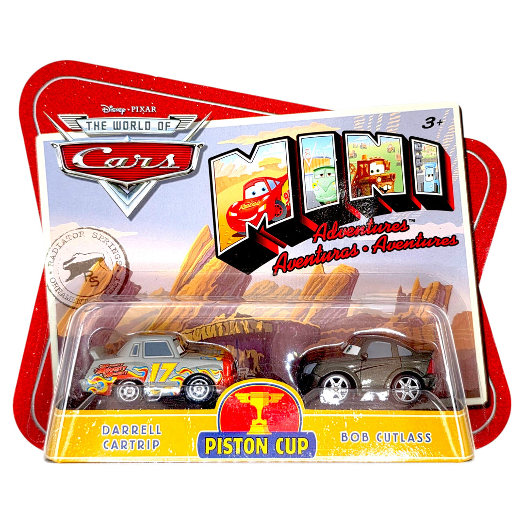 Disney Pixar - Darrell Cartrip &amp; Bob Cutlass - 2009 Cars Mini Adventures Radiator Springs Series