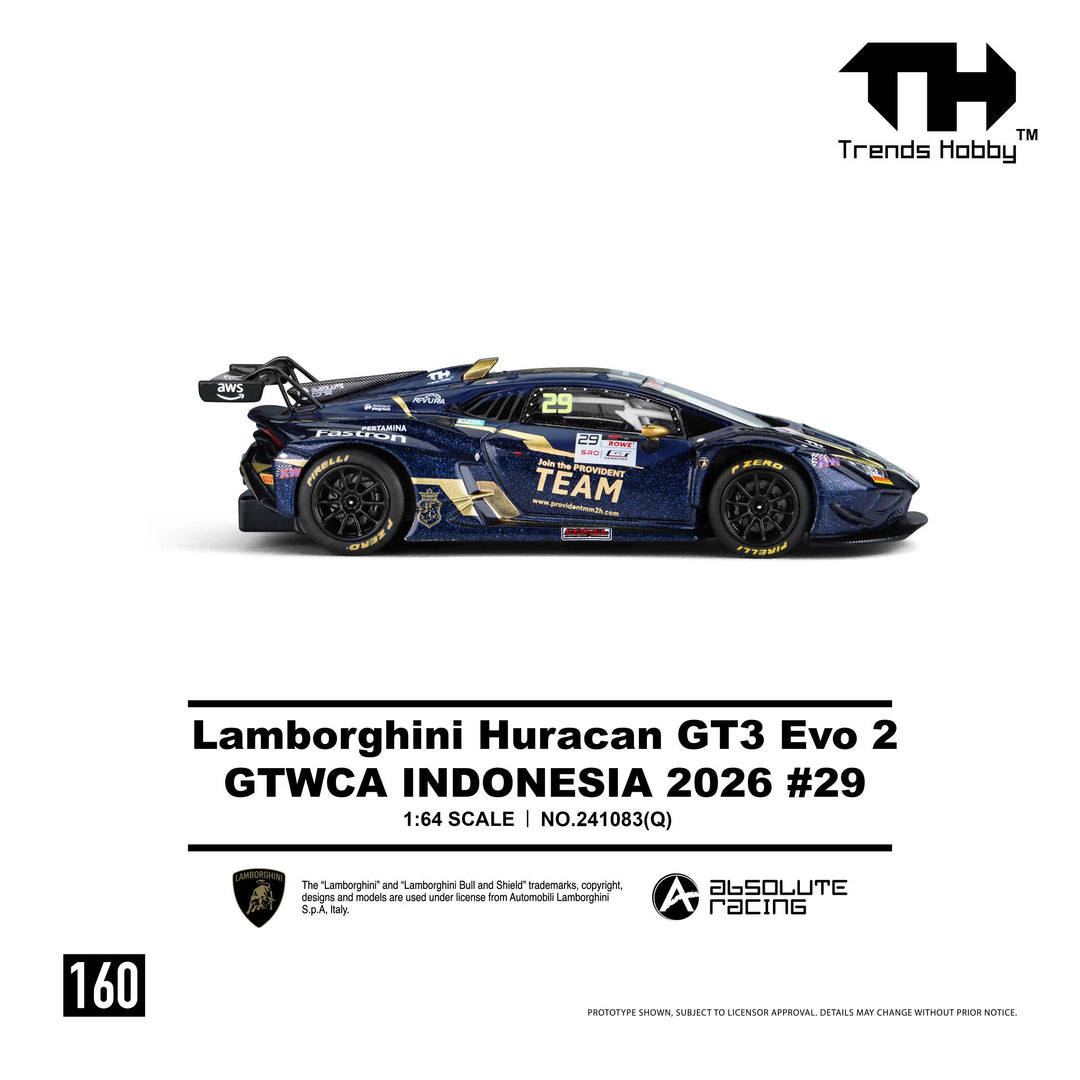 *Pre-Order* Trends Hobby - Lamborghini Huracan GT3 EVO2 - GTWCA Indonisia 2026 