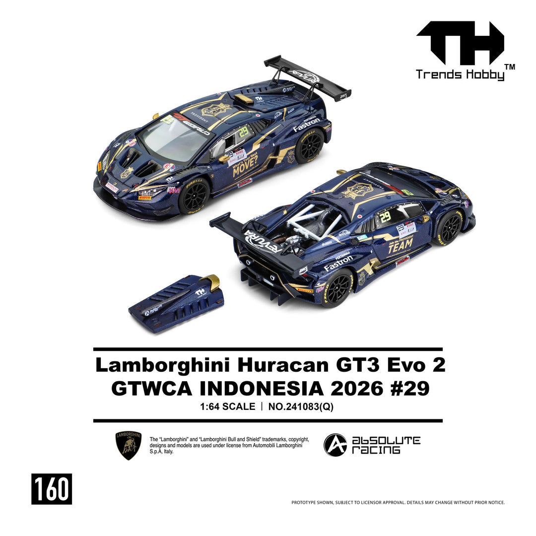 *Pre-Order* Trends Hobby - Lamborghini Huracan GT3 EVO2 - GTWCA Indonisia 2026 
