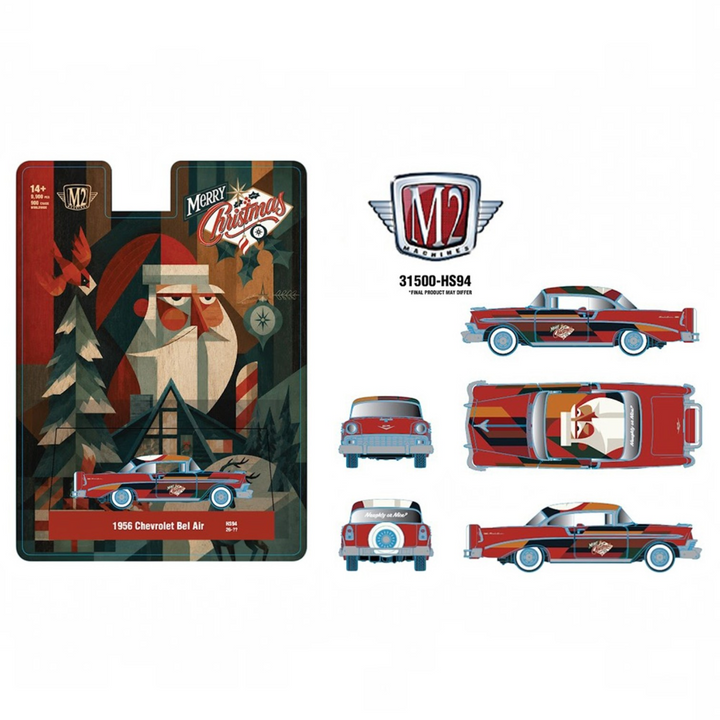 *Pre-Order* M2 Machines - 1956 Chevrolet Bel Air Christmas Special Edition – Hobby Exclusive
