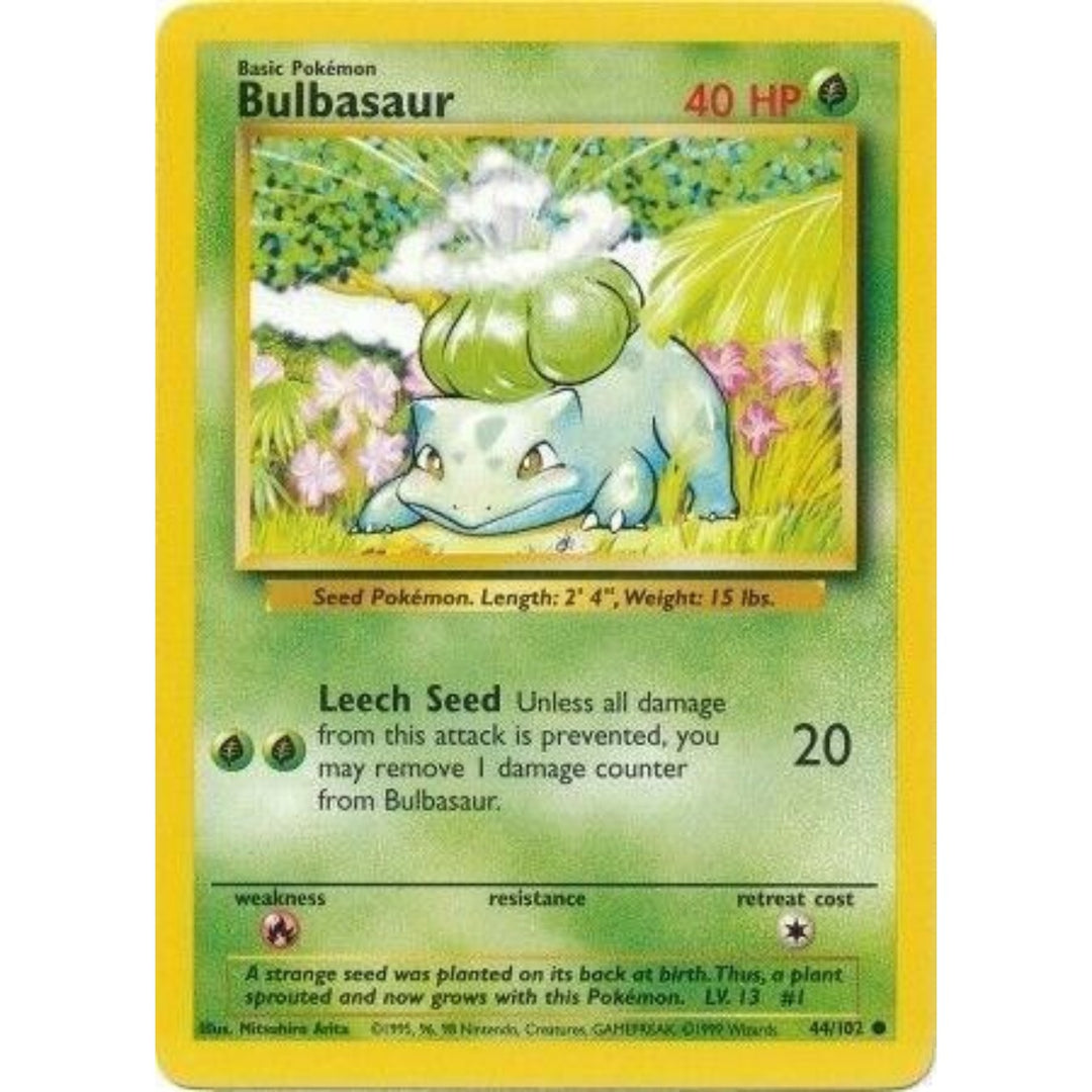 Pokemon - Bulbasaur - 44/102 - Common Unlimited - Base Set Unlimited Series