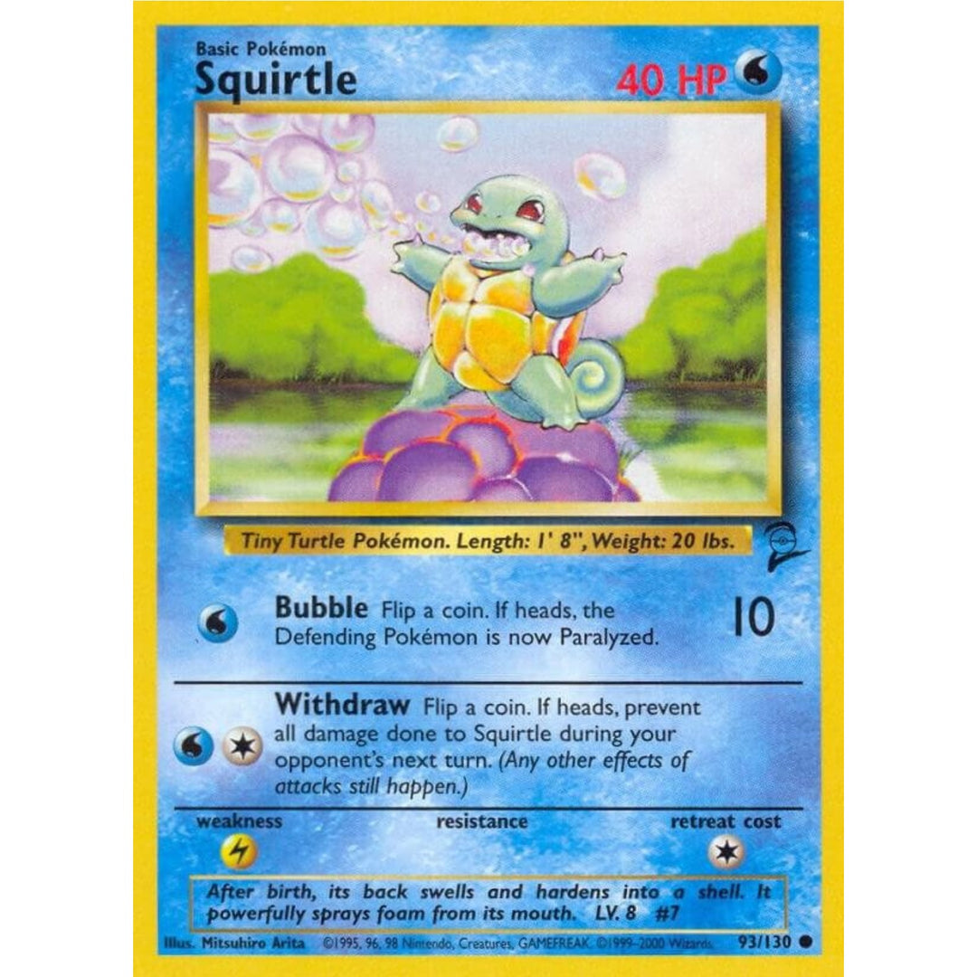 Pokemon - Squirtle - 93/130 - Common - Base Set 2 Series