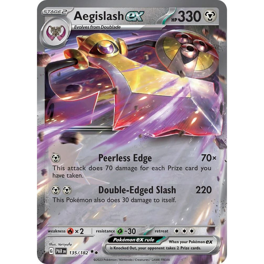 Pokemon - Aegislash ex - 135/182 - Double Rare - Scarlet &amp; Violet: Paradox Rift Series