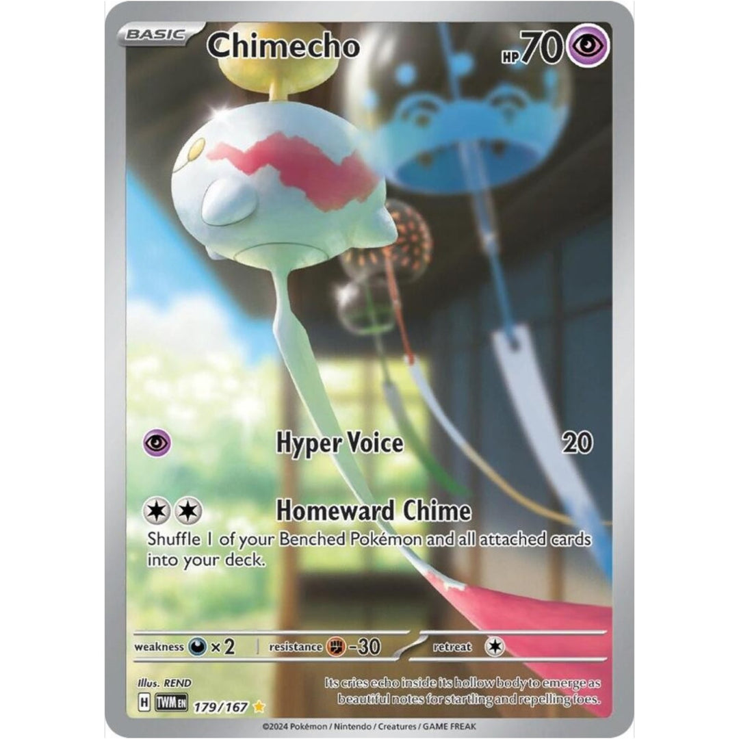 Pokemon - Chimecho - 179/167 - Illustration Rare - Scarlet &amp; Violet: Twilight Masquerade Series