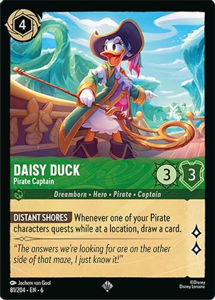 Lorcana - Daisy Duck (Pirate Captain) - 81/204 - Super Rare - Azurite Sea