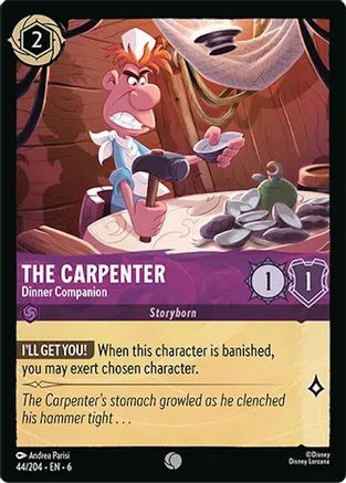 Lorcana - The Carpenter (Dinner Companion) - 44/204 - Common - Azurite Sea