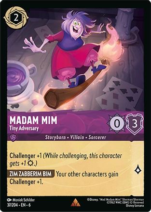 Lorcana - Madam Mim (Tiny Adversary) - 37/204 - Rare - Azurite Sea