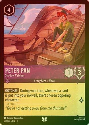 Lorcana - Peter Pan (Shadow Catcher) - 58/204 - Uncommon (Foil) - Azurite Sea