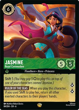 Lorcana - Jasmine (Royal Commodore) - 84/204 - Legendary - Azurite Sea