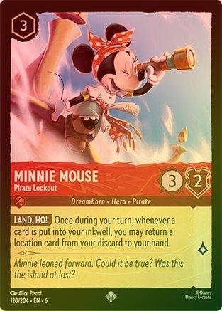 Lorcana - Minnie Mouse (Pirate Lookout) - 120/204 - Super Rare (Foil) - Azurite Sea