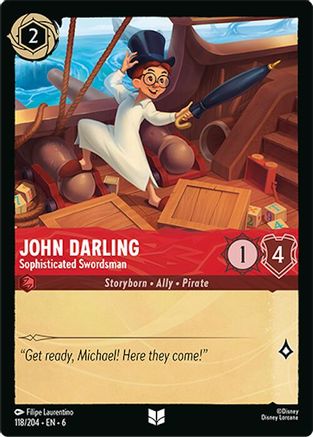 Lorcana - John Darling (Sophisticated Swordsman) - 118/204 - Uncommon - Azurite Sea