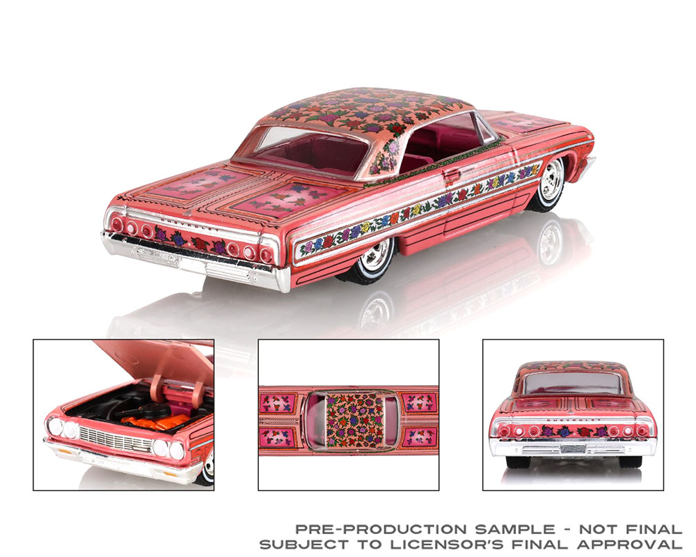 *Pre-Order* Greenlight - Custom Lowriders – 1964 Chevrolet Impala SS Rose – Pink