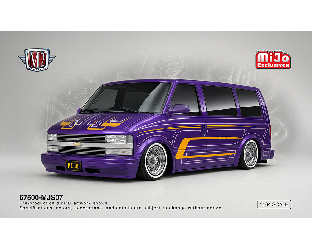 *Pre-Order* M2 Machines - Diorama Series 1995 Chevrolet Astro Van Lowriders with Female Figure – Mijo Exclusives