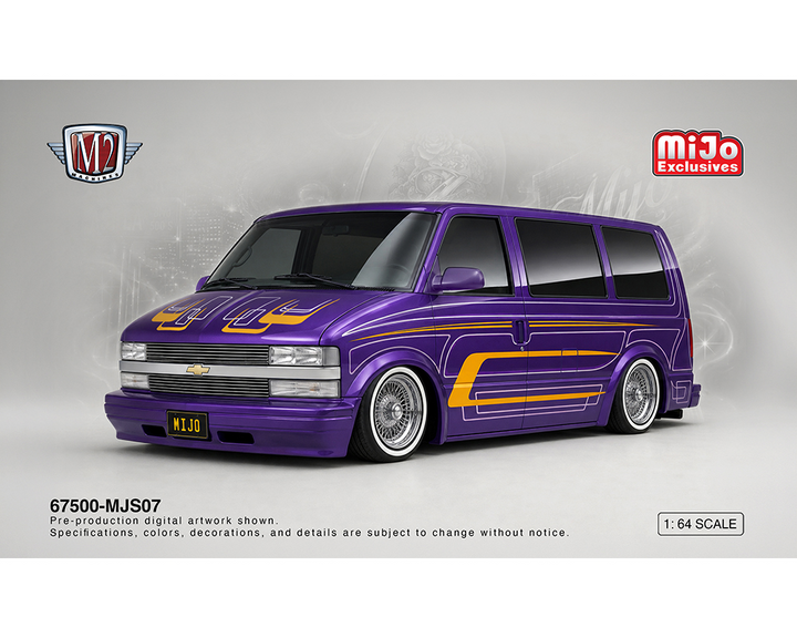 *Pre-Order* M2 Machines - Diorama Series 1995 Chevrolet Astro Van Lowriders with Female Figure – Mijo Exclusives