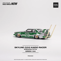 Pop Race - Skyline C210 Kaido Racer "Bosozuku Style" - Silver / Green *Pre-Order*