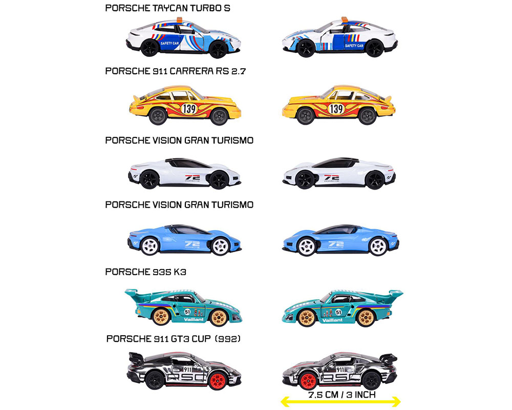 *Pre-Order* Majorette - Deluxe Porsche 6-Car Assortment - 2026