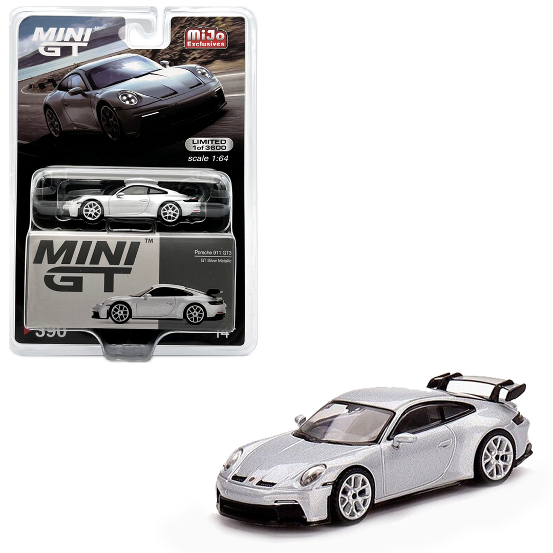 Mini GT - Porsche 911 (992) GT3 - GT Silver Metallic