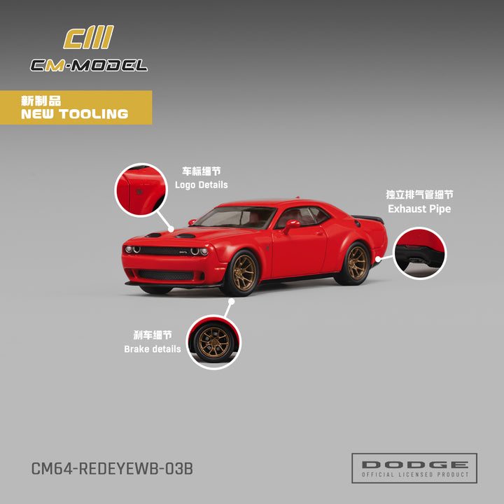 *Pre-Order* CM Model - Dodge Challenger SRT Hellcat Redeye Widebody - Torred Clearcoat