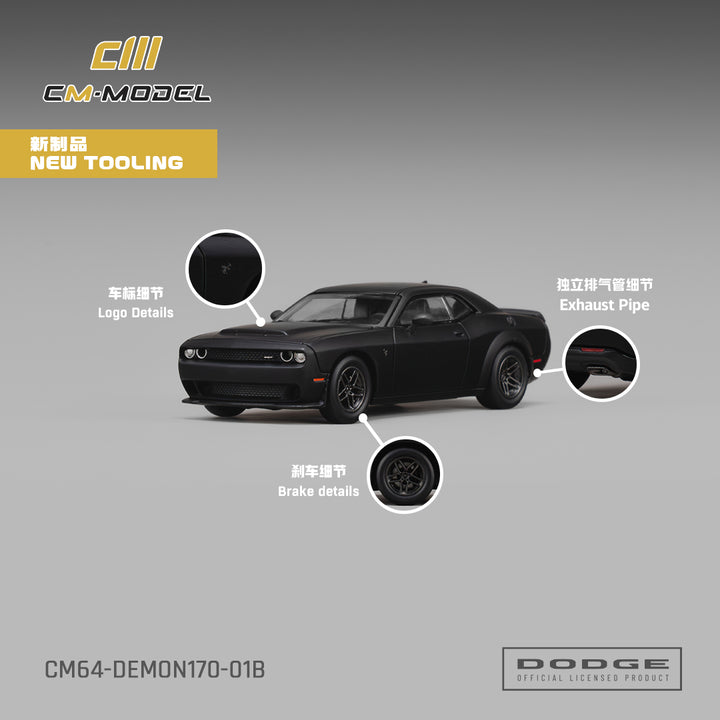 *Pre-Order* CM Model - Dodge Demon 170 - Matte Black