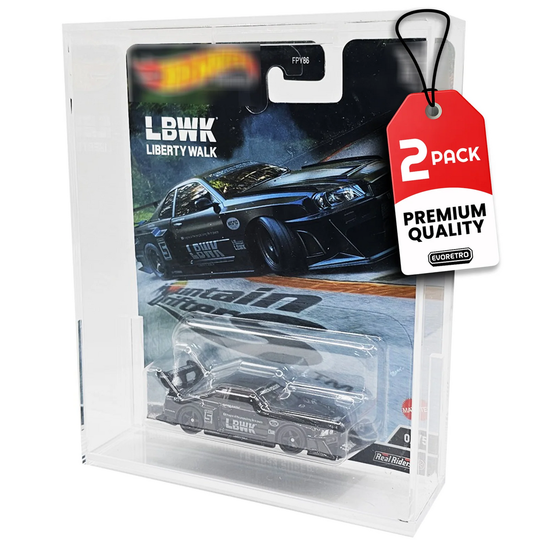 EvoRetro - 2-Pack Acrylic Protector Case for Hot Wheels Premium