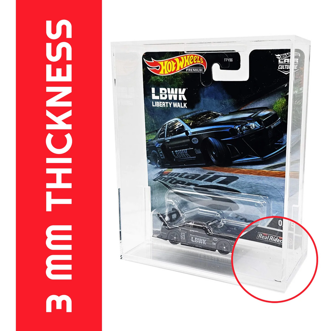 EvoRetro - 2-Pack Acrylic Protector Case for Hot Wheels Premium