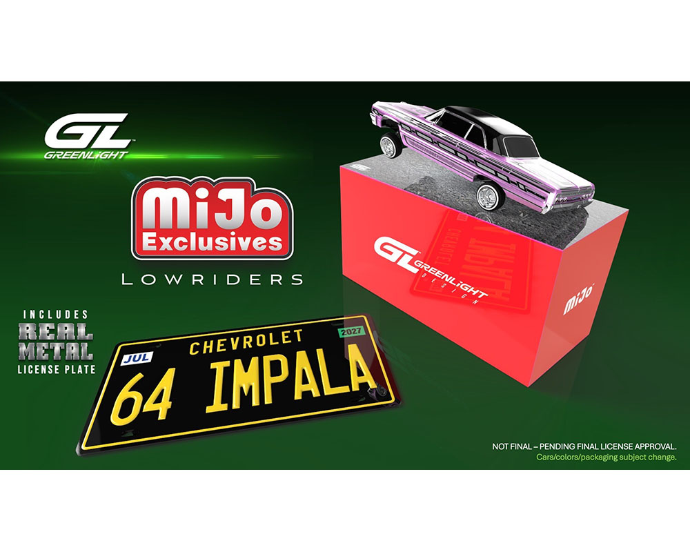 *Pre-Order* Greenlight - Lowriders 1963 Chevrolet Impala SS w/ Mini Metal License Plate – Dark Green – Mijo Exclusives