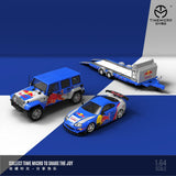 Time Micro - Jeep Wrangler & Toyota Supra A80Z Trailer Set "Red Bull"