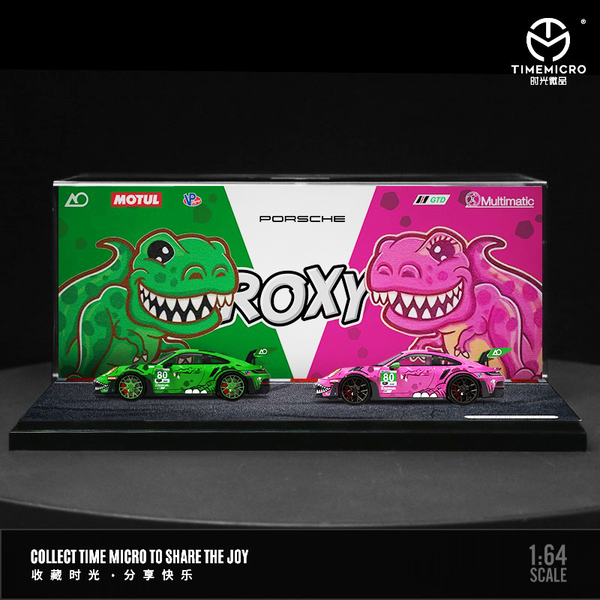 Time Micro - Porsche 911 (992) GT3 RS "Tyrannosaurus / Roxy Livery" 2-Car Set *Pre-Order*