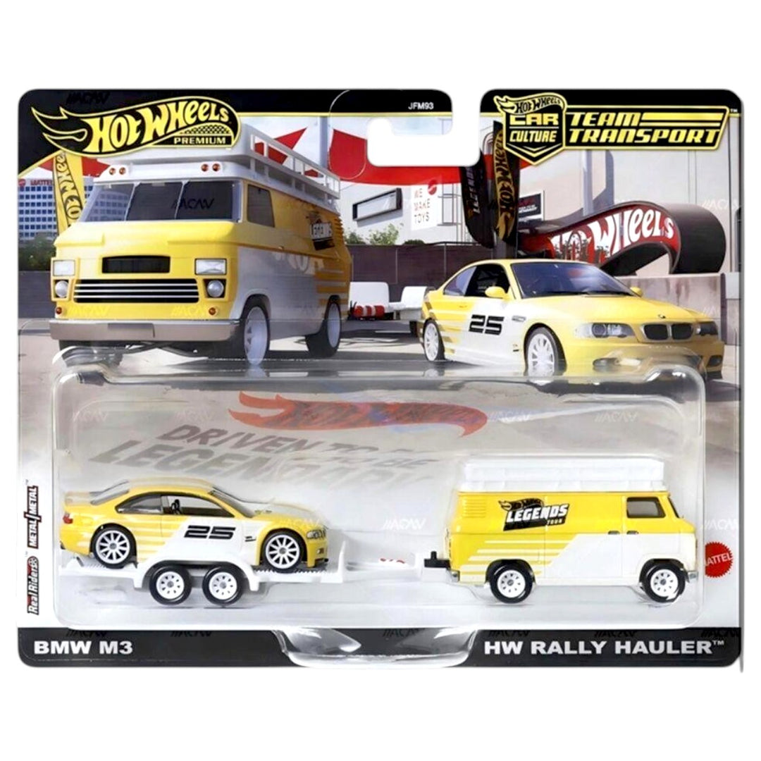 Hot Wheels - BMW M3 &amp; HW Rally Hauler - 2025 Team Transport Series *Legends Tour Exclusive*