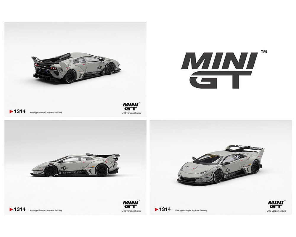 *Pre-Order* Mini GT - Lamborghini LB-Silhouette WORKS MURCIELAGO GT Evo Fighter – Grey – Limited Edition