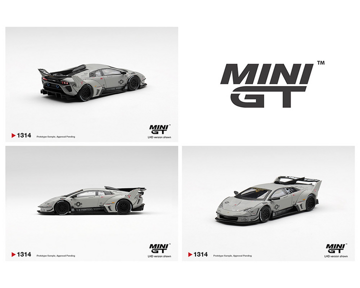 *Pre-Order* Mini GT - Lamborghini LB-Silhouette WORKS MURCIELAGO GT Evo Fighter – Grey – Limited Edition