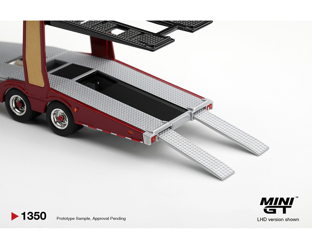 *Pre-Order* Mini GT - Scania 770S A6x4NA Car Transporter V8 50th anniversary + Car transporter – Red – Limited Edition