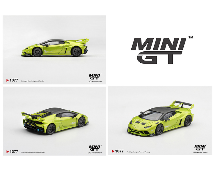 *Pre-Order* Mini GT - Lamborghini Huracán LB★WORKS Lime Metallic – Limited Edition