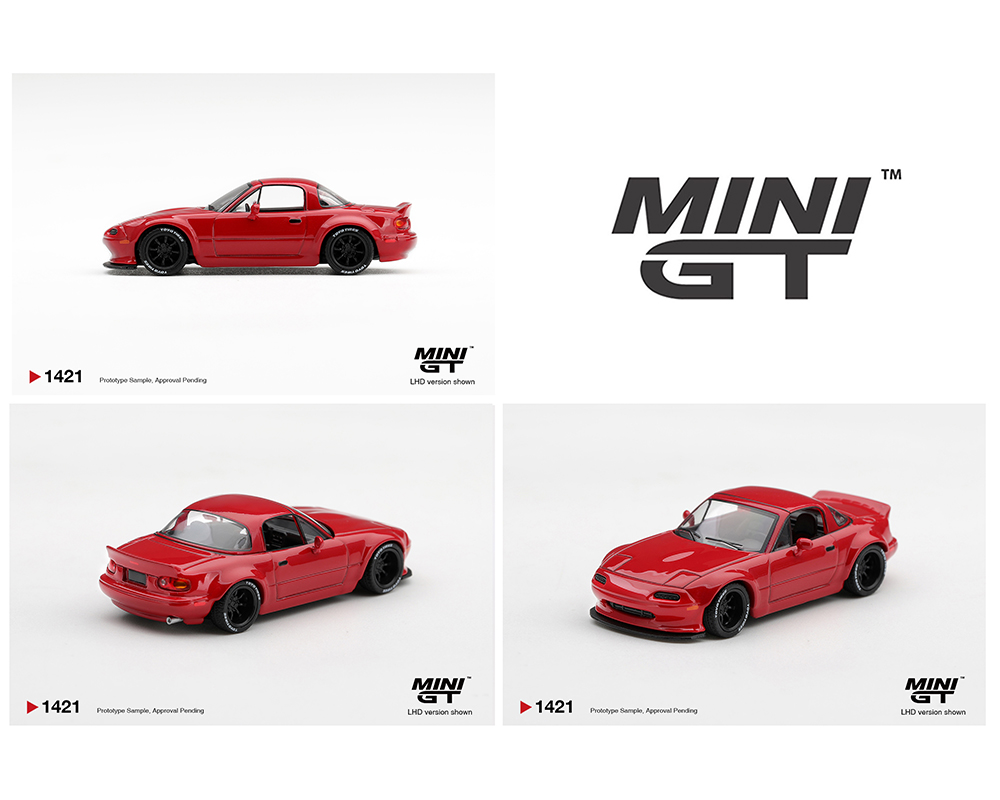 *Pre-Order* Mini GT - Mazda MX-5 (NA) Pandem – Classic Red – Limited Edition