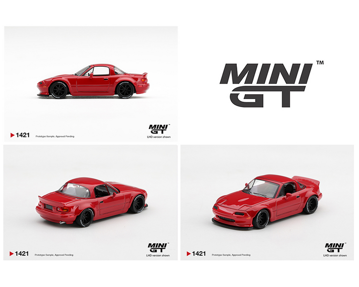 *Pre-Order* Mini GT - Mazda MX-5 (NA) Pandem – Classic Red – Limited Edition